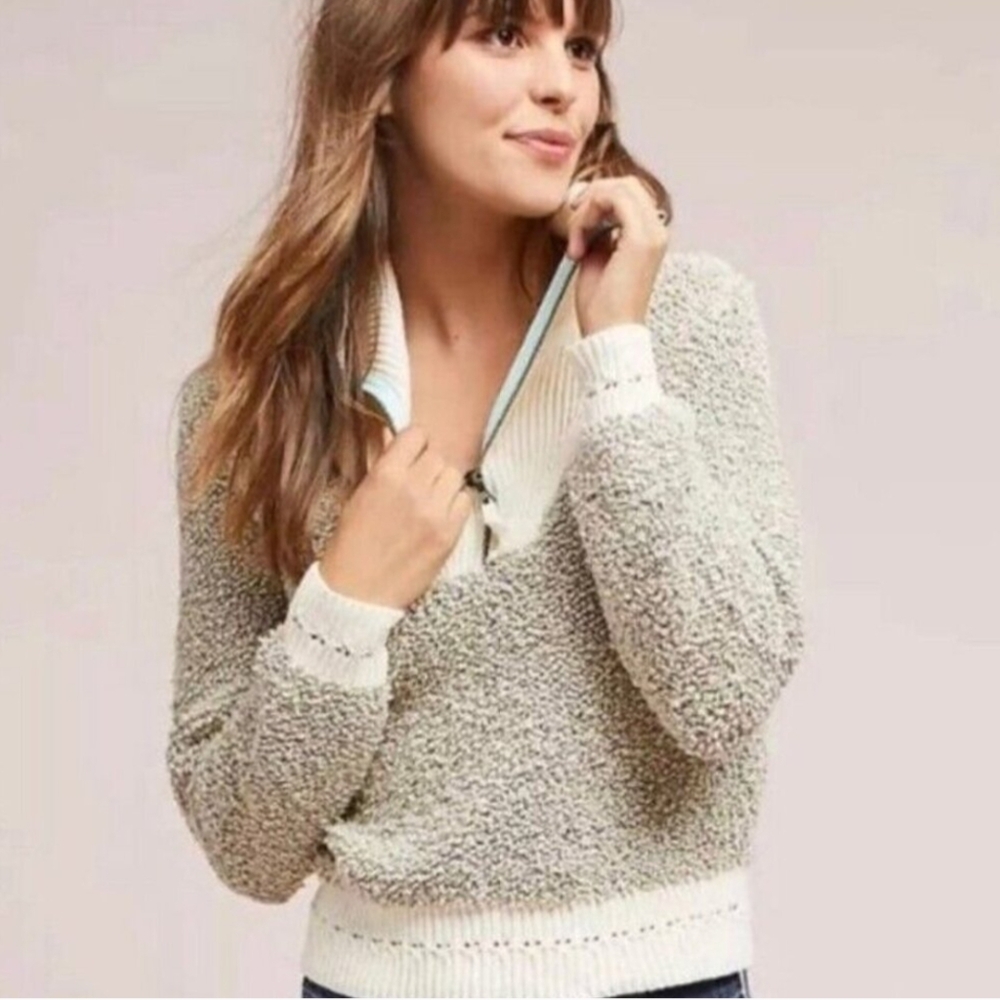 Anthropologie Moth Kiruna Cropped Pullover Sweater Size S